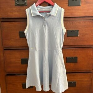 Girls Size 10/12 Zara Blue and White Pique Polo Activewear Tennis Dress